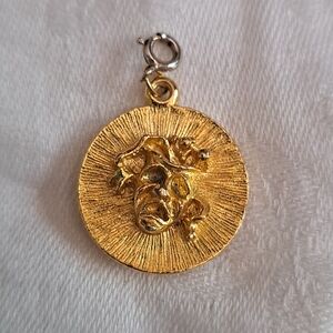Vintage Comedy/Tragedy Gold Charm